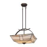 Quoizel TFZA2818WT Zachary 3 Light Rod Hung Pendant Light Fixture