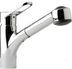 Franke FFPS280 Single-Handle Pull-Out Spray Kitchen Faucet, Satin Nickel