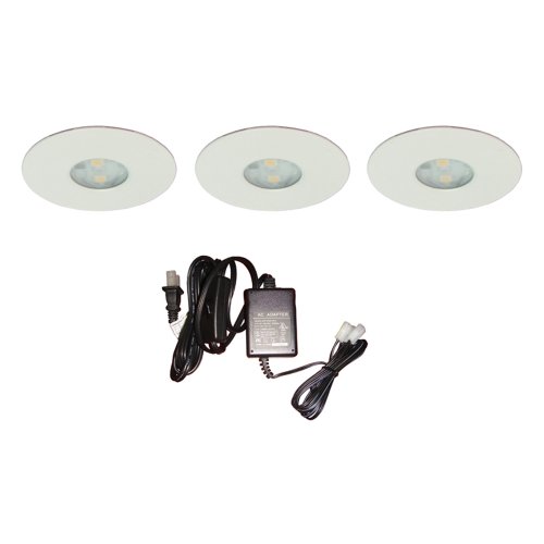 DALS 4001-WH (3)12V DC High Power LED Puck Kit White