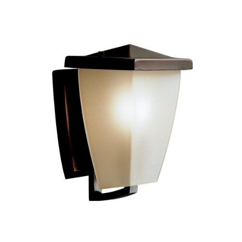 Kichler Lighting 9427OZ Benton 1-Light Incandescent Outdoor Wall Bracket, Olde Bronze with Light Umber Glass, 9-Inch