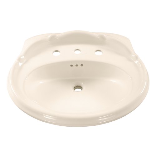 American Standard 0211.008.222 Reminiscence Pedestal Sink Top with 8-Inch Center Faucet Spacing, Linen