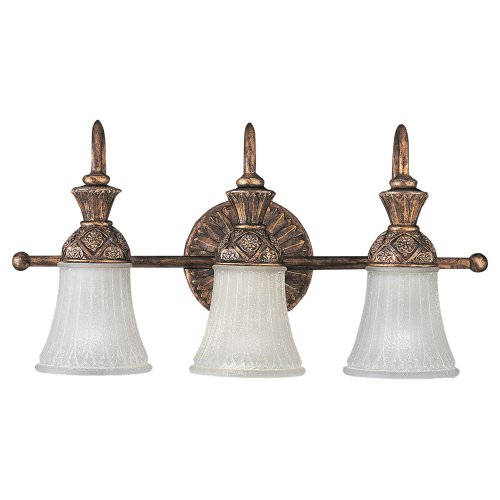 Sea Gull Lighting 47252-758 Bath Vanity with Dusted Ivory Glass Shades, Regal Bronze Finish