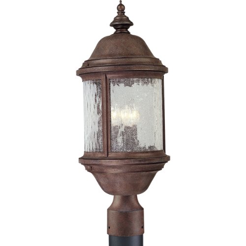 Progress Lighting P5450-33 3-Light Ashmore Post Lantern, Cobblestone