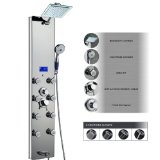 AKDY 52' Tempered Glass Aluminum Shower Panel Az787392M Rain Style Massage System.-image