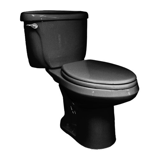 American Standard 3109.016.178 Cadet Right Height 16-1/2-Inch Elongated Pressure Assist Toilet Bowl, Black (Bowl Only)