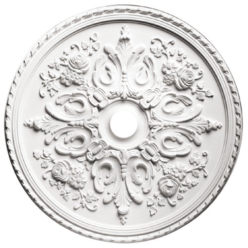 Focal Point 81033 33-Inch Versailles Medallion 32 1/2-Inch by 32 1/2-Inch by 2 1/2-Inch, Primed White